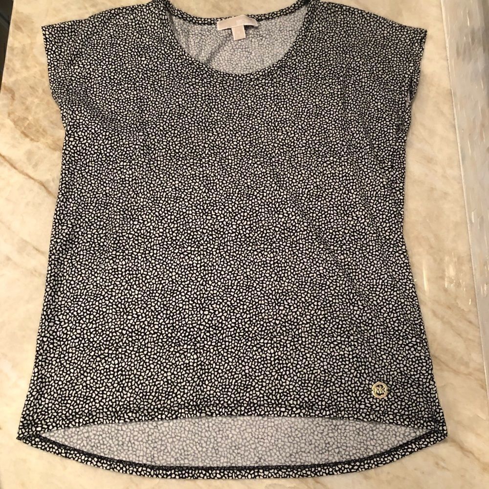 MICHAEL Michael Kors Top Short Sleeve Black/White